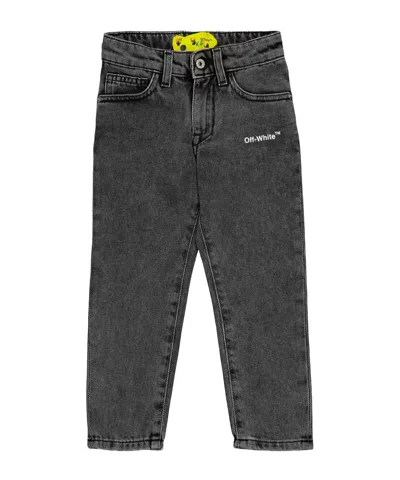 Off-white Kids' Simple Jeans In Black