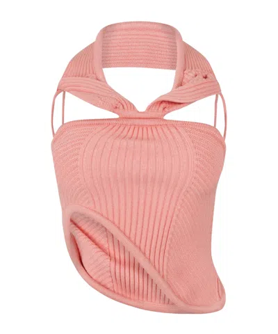 Off-white Simple Knitted Sweater In Pink