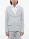 Off-white Single-breasted Blazer In Blue