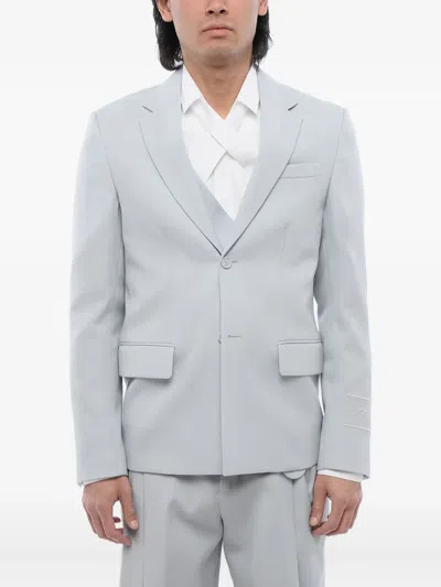 Off-white Single-breasted Blazer In Blue