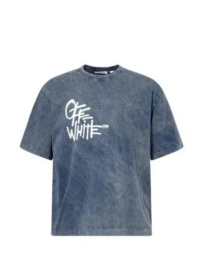 Off-white Skate Logo-print T-shirt In Blue