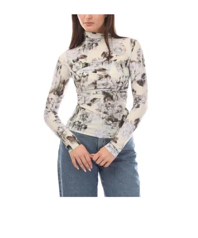 Off-white Skin Twist Long Sleeve Top In Multi