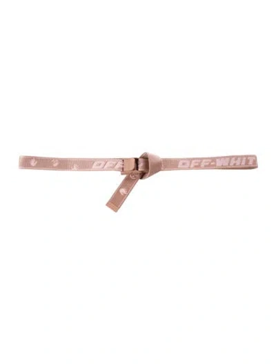 Pre-owned Off-white Skinny Belt In Pink