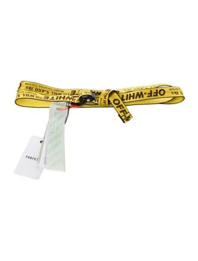 Pre-owned Off-white Skinny Belt W/ Tags In Yellow