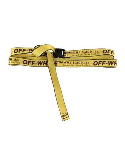 Pre-owned Off-white Skinny Canvas Belt In Yellow