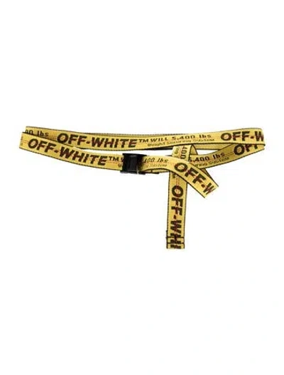 Pre-owned Off-white Skinny Canvas Belt In Yellow