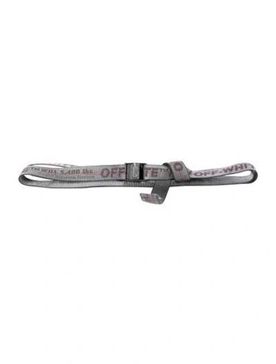 Pre-owned Off-white Skinny Canvas Waist Belt In Gray