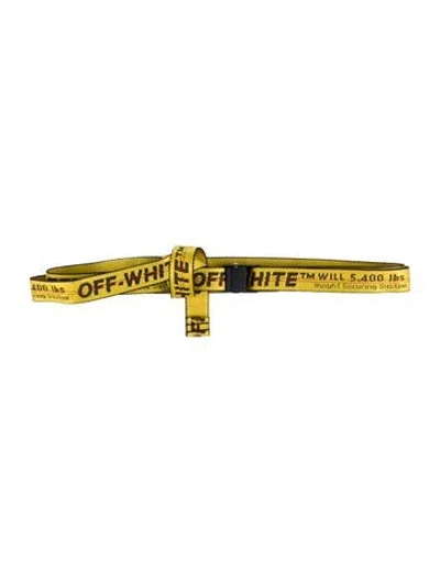 Pre-owned Off-white Skinny Nylon Belt In Yellow
