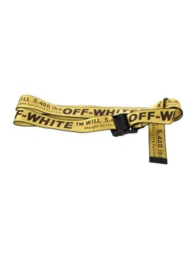 Pre-owned Off-white Skinny Waist Belt In Yellow