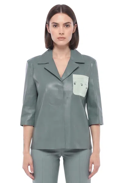 Off-white Sky Blue Tailored Solid Shirt