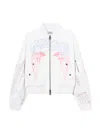 Off-white Skyline Cropped Bomber In White