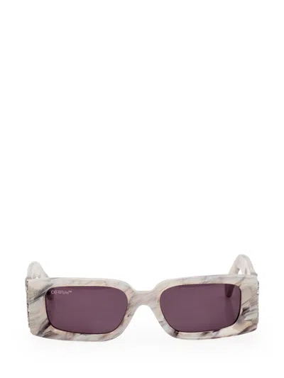 Off-white Sleek Acetate Sunglasses In Multi