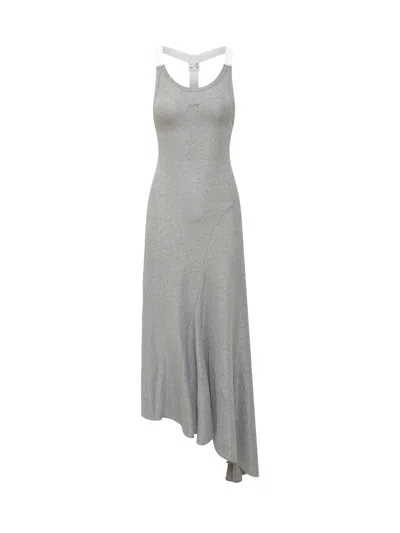 Off-white Sleek Suit Mini Dress In Gray