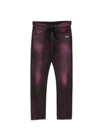 Off-white Slim Dart Jeans In Brown