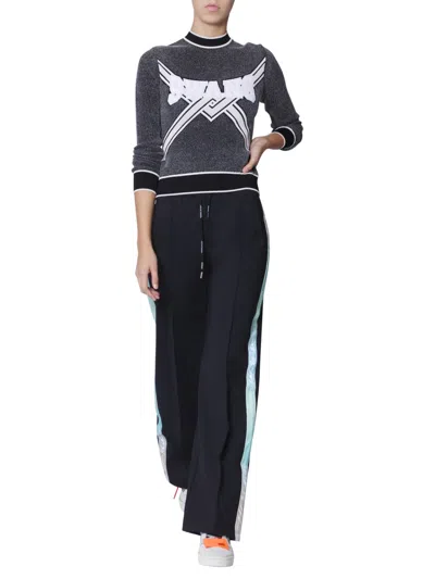 Off-white Slim Fit Cropped Sweater In Charcoal