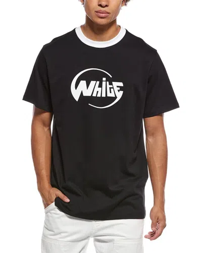 Off-white Slim Fit Globe Logo T-shirt In Black