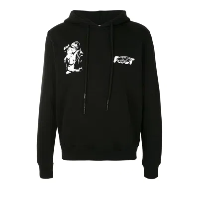Pre-owned Off-white Slim Fit Kiss 21 Hoodie 'black' | Men's Size Xl