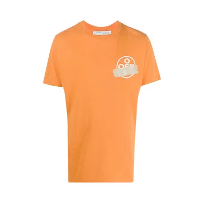 Pre-owned Off-white Slim Fit Tape Arrows T-shirt 'orange/beige' | Men's Size S