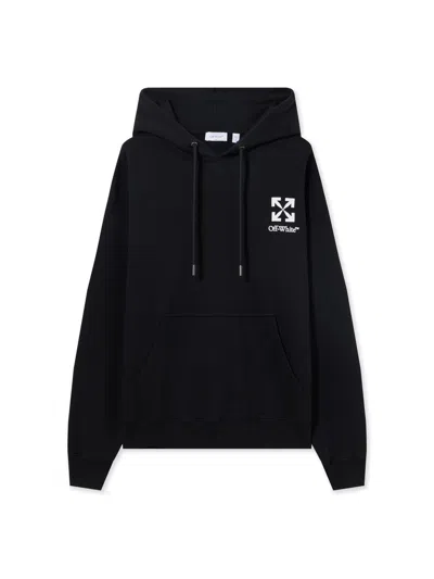 Off-white Small Arrow Logo Hoodie In Black Cotton