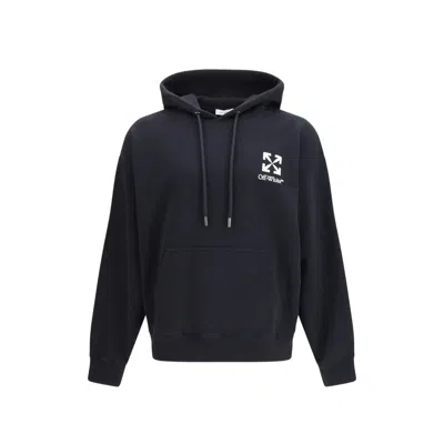 Off-white Small Arrow Logo Hoodie In Black Cotton