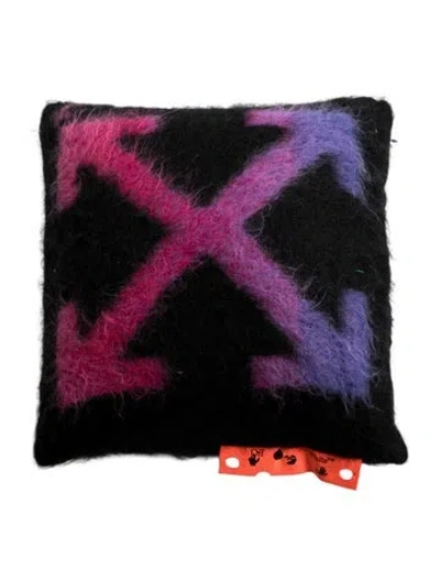 Pre-owned Off-white Small Arrows Throw Pillow In Black