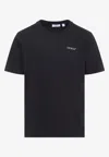 Off-white Small Bookish Regular Short Sleeve T-shirt In Black