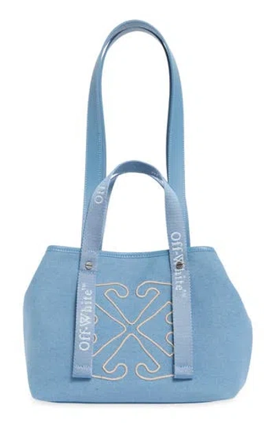Off-white Small Classic Day Off Denim Tote In Blue
