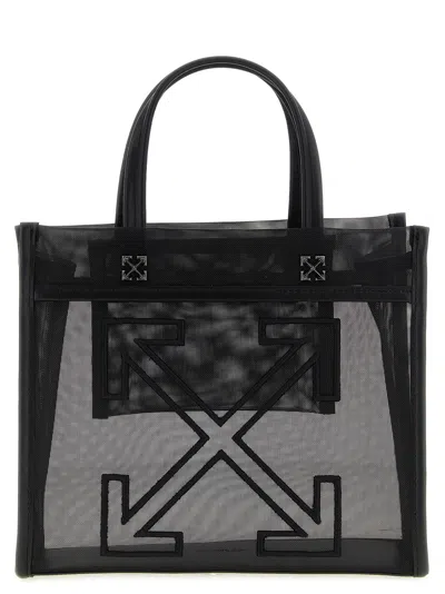 Off-white Small Market Shopping Bag In Black