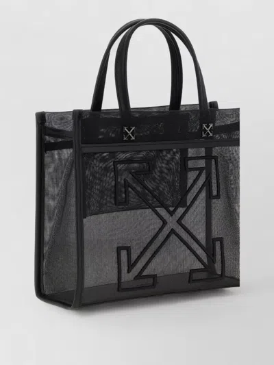 Off-white Small Mesh Tote Bag Dual Handles