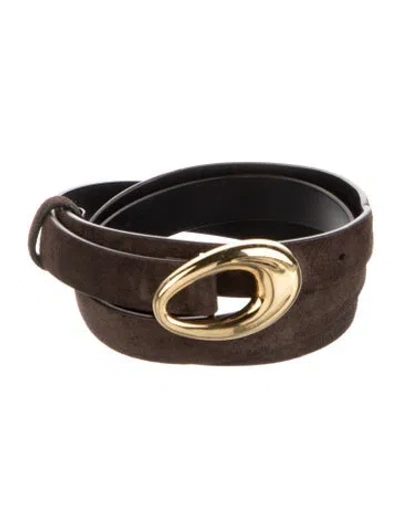 Pre-owned Off-white Snap Racing Wide Belt In White