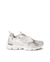 Off-white Light Grey And Silver Sneakers With Mesh In White