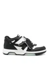 Off-white Out Of Office Grey Low Top Sneakers With Logo Patch On The Tongue And Contrasting Stitching In Leath In Multi