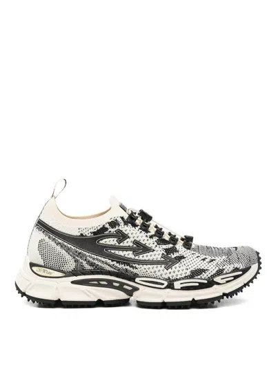 Off-white Brown Solid Sneakers In Multi