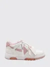 Off-white Off White Woman White Leather Out Of Office Sneakers In Multi