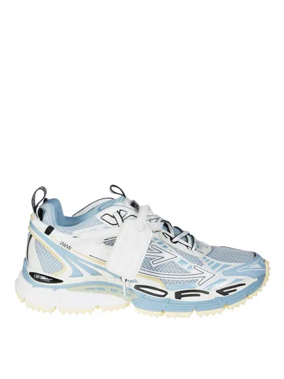 Off-white Soft Blue Suede Overlays Sneakers