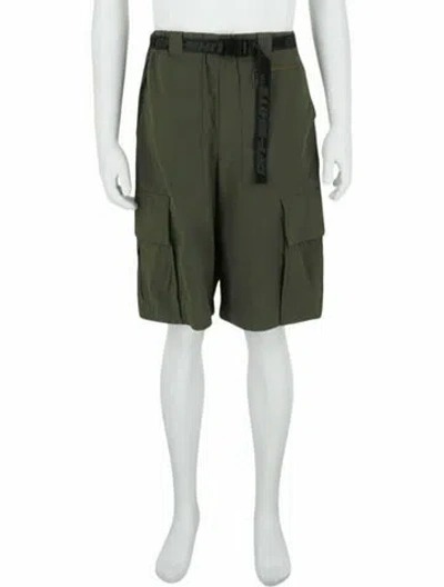 Pre-owned Off-white Solid Cargo Shorts W/ Tags In Green