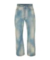 Off-white Blue Diagonal Raw Patch 90s Skate Jeans In Blue