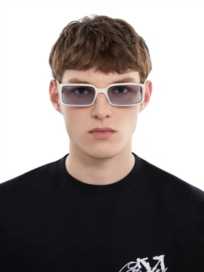 Off-white Spencer Blue Lens Sunglasses In White