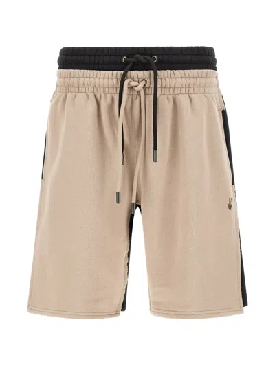 Off-white Spices Arrow Overlap Skate Bermuda Shorts In Neutral