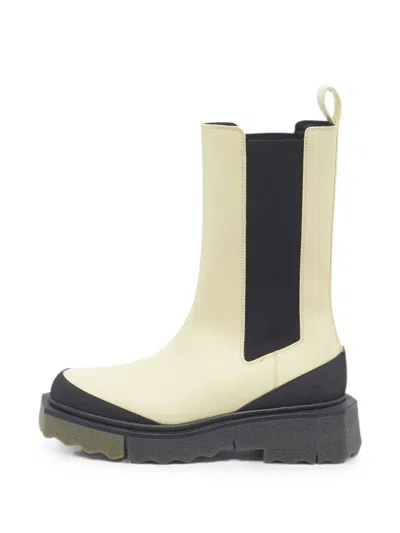 Pre-owned Off-white Sponge Chelsea Boots In Neutral