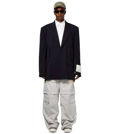 Off-white Sport Coat Blazer In Navy In Black