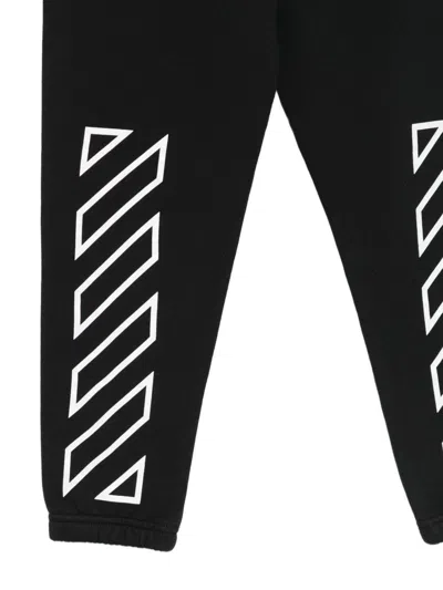 Off-white Kids' Sport Pants With Logo In Black
