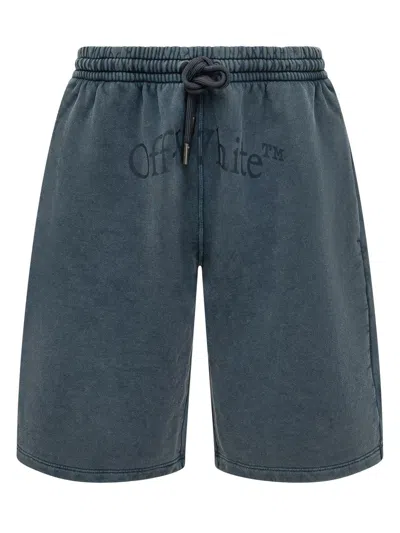 Off-white Sporty Adjustable Mini Shorts In Blue