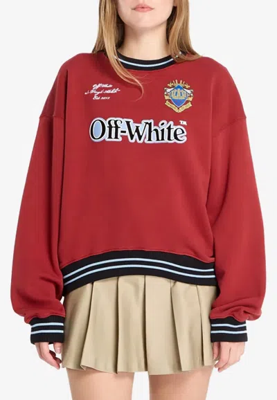 Off-white Sporty Logo Sweatshirt In Red