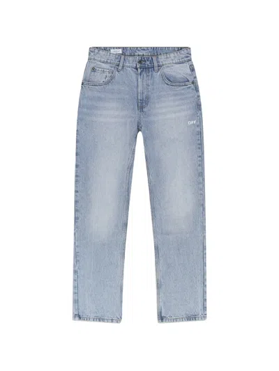 Off-white Spray Arrow Relaxed-fit Jeans In Blue
