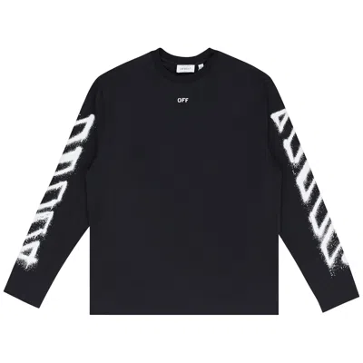 Pre-owned Off-white Spray Arrow Skate Long-sleeve Tee 'black' | Men's Size Xl