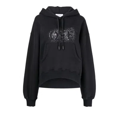 Pre-owned Off-white Spray Paint Logo Hoodie 'black' | Men's Size M