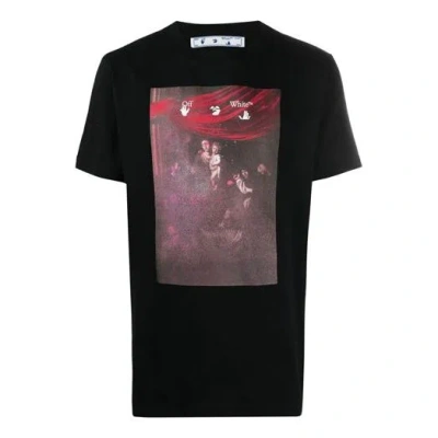 Off-white Sprayed Caravaggio Short-sleeve Slim Tee 'black'