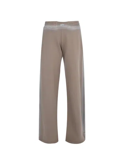 Off-white Spray-effect Track Pants In Brown