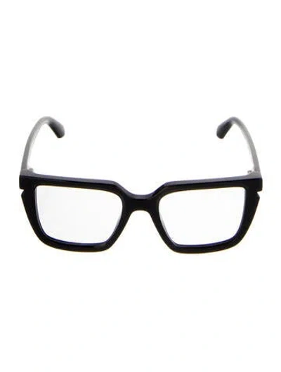 Pre-owned Off-white Square Eyeglasses In Black